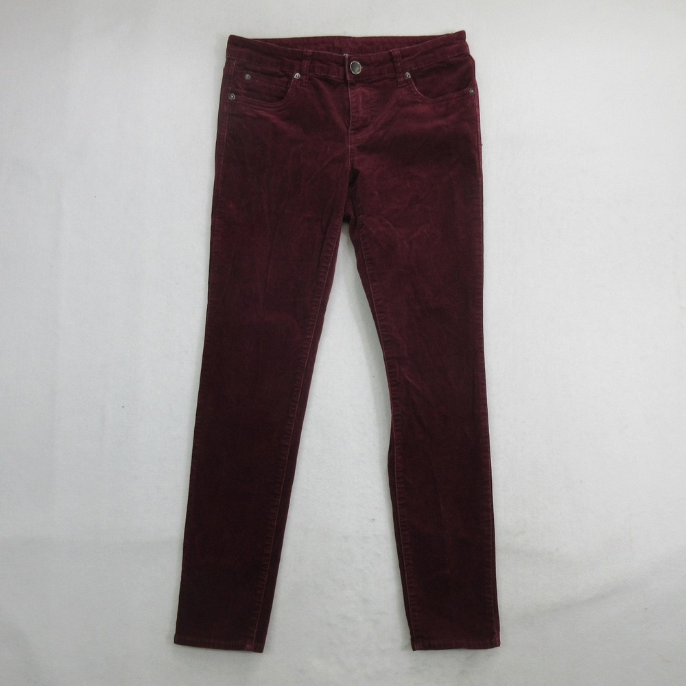 KUT from the Kloth Women's Pants 6P Ankle Corduroy Burgundy Maroon Skinny Stretc